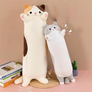 Fat Long <strong>Cat</strong> Big Throw Pillow Cuddle <strong>Cat</strong> <strong>Stuffed</strong> Animal Toys Sleeping Nap Cushion Gery Brown <strong>Black</strong> <strong>White</strong> <strong>Cat</strong> Plush Toy Doll Gift - Product Image 3