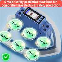 WiFi Tuya DIN Rail AC Voltmeter Digital Energy Voltage Tester Current Breaker Penghitung Konsumsi Listrik Meteran Watmeter G76