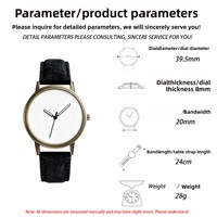 Montre-bracelet à quartz analogique de loisirs en bronze antique, style denim, avec bracelet en nylon de 20 mm et motifs de logo personnalisés - Pièce unique