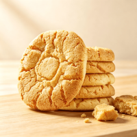 Biscuits artisanaux sans gluten, bio, sains, personnalisés OEM, shortbread au beurre, pêche croustillante