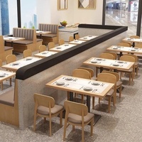 Mobilier de restaurant commercial au design moderne, mobilier de restauration rapide, mobilier de café, mobilier de cafétéria, banquette modulaire, table à manger, ensemble de chaises