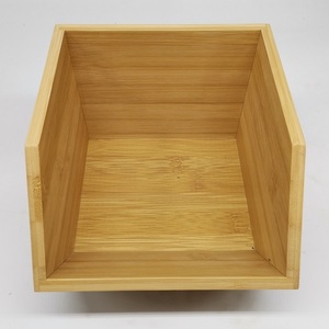 Organization Eco-friendly Bamboo Stackable Organization Bin Kitchen Storage Box Multipurpose