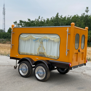 Nouvelle Carrosse Funeur Électrique de Luxe Jaune Style Unique, Remorque Funéraire Électrique Rétro Exquise - Product Image 5