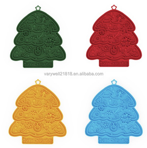2025 New Holiday Winter Geschenke Schneeflocke Anreicherung matte Großhandel Weihnachts baum Anreicherung Lick Mat für Hund Mutter - Product Image 3
