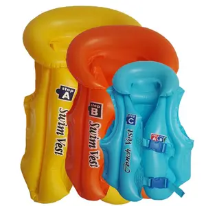 Wholesale and custom ABC PVC Swimming inflatable life vest and life jacket