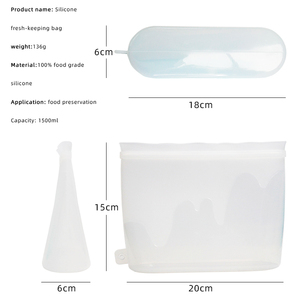 Storage Bags Bag 2022 New Waterproof 100% Pure Food Grade Silicone Food Storage Bags Set Food Grade Reusable Storage Bag