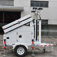 Tour d'éclairage solaire IP23 sur remorque, système d'éclairage LED portable robuste pour l'exploitation minière, la construction et les travaux routiers ELITE PRO OEM