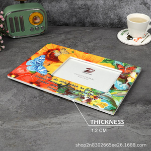 Cadre photo religieux en céramique personnalisé, verset biblique Philippiens 5:19, motif papillon et fleur, impression UV, 6x4 pouces, pour bureau - Product Image 3