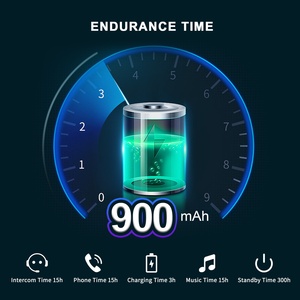 Fodsports 4-6riders M1-S แบบเต็มใบ1000เมตรชุดหูฟังบลูทูธอินเตอร์คอมแบบไร้สายอินเตอร์โฟนสำหรับรถจักรยานยนต์ - Product Image 4