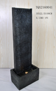 Fuente de Agua Vertical de Pizarra Negra con Luz <span class=keywords><strong>LED</strong></span> para Exteriores, Patio, Jardín, Decoración al por Mayor - Product Image 2