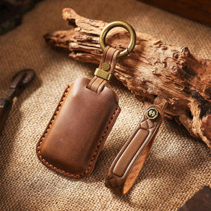 Pour <span class=keywords><strong>KIA</strong></span> K9 clé de voiture FOB chaîne anneaux étui en peau de vache Agent de livraison directe - Product Image 3