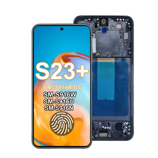 Replacement OLED Touch Screen Digitizer Assembly for Samsung S23 Plus Phone Display with 3-Year Warranty