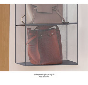 Sac de rangement transparent suspendu pour placard, organisateur de sacs à main et de chaussures, avec cintre, vente en gros - Product Image 4