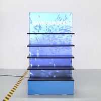 Présentoir de stand d'exposition modulaire personnalisé en aluminium rétroéclairé par LED d'étagères réglables