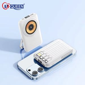 Cargador Portátil Ultra Delgado con Logotipo Personalizado, Carga Rápida, Magnético, Inalámbrico, 10000mAh, con Soporte para Cables USB-C para Teléfono Celular - Product Image 1