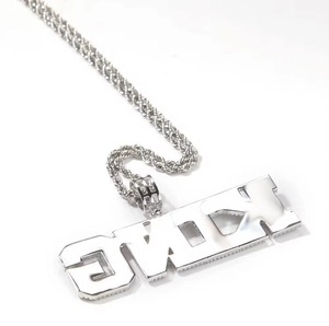 King <b>Letter</b> Pendant 925 Silver Rhodium Plated Moissanite Hip Hop Men's Fashion Pendant Everyday Wear - Product Image 2
