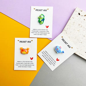 Gettoni da abbraccio tascabile con carta di animali oceanici Mini regali ricordo a lunga distanza arredamento di Comfort promemoria di amicizia con scheda messaggio - Product Image 4
