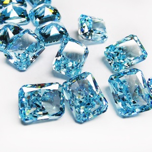 Baifu đồ trang sức Octagon Ice nghiền nát cắt rạng rỡ tổng hợp Cubic zirconia đá - Product Image 4