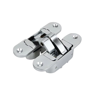 مفصلات باب مخفية حديثة من الفولاذ المقاوم للصدأ سبائك الزنك معدنية قابلة للتعديل مع تشطيب من الساتان للحمام للفنادق - Product Image 4