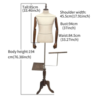 Mannequin de haute qualité, blanc, demi-corps, homme, marque DE-LIANG, métal uni, tissu, sans tête, fibre de verre, support pour chaussures, grande taille