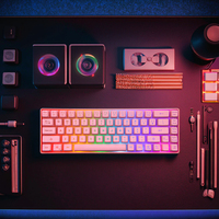 Keyboard RGB Programmable Kustom USB dengan Lampu Latar Bersertifikasi ROHS untuk PC Laptop Tablet Gaming