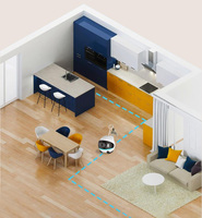 Robot de surveillance intelligent portable sans fil de haute qualité pour toute la maison, compagnon de promenade et moniteur d'animaux domestiques