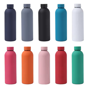 Bouteille d'eau colorée à double paroi en acier inoxydable, petite ouverture, bouteille isotherme pour le sport et les voyages, anti-fuite. - Product Image 1