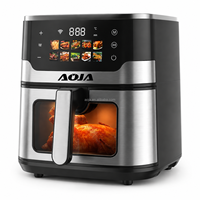 Friteuse à air numérique 5,5 L 2000 W avec contrôle Wi-Fi, double chauffage, fenêtre visible, boîtier métallique, four à air chaud, appareil de cuisine