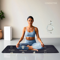 Tapis de mise à la terre universel avec 4.5m (15 pieds) avec câble de mise à la terre récupération EMF pour améliorer l'équilibre du sommeil soulagement des maux de tête