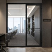 Puerta Corredera Plegable de Aluminio Personalizada con Vidrio PD, Espacio de Pared de 82 mm, Puerta Interior Moderna para Baño, Cocina, Apartamento, Habitación Pequeña