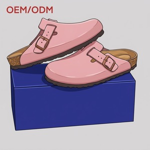 Zuecos de Estilo Clásico de Fábrica, de Cuero de Ante con Suela de Corcho, Mules sin Cordones para Hombre y Mujer, Anatómicos, para el Hogar, con Logotipo Personalizado, Venta al por Mayor y <span class=keywords><strong>a</strong></span> Granel, Moda - Product Image 1