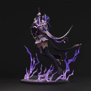 28cm 11,02 pulgadas Genshin Impact Raiden Shogun con caja de Color resina de PVC modelo de niña adulta juguete figura de acción figura de <span class=keywords><strong>Anime</strong></span> - Product Image 6