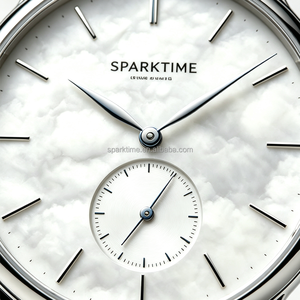Reloj de Hombre Directo de Fábrica con Esfera Blanca Texturizada, Segundero Pequeño, Correa de Cuero, Reloj de Negocios para Vendedores Online - Product Image 2