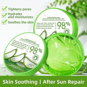 Gel apaisant à l'aloe vera pur naturel biologique 98% OEM, hydratant, réparateur pour le visage avec acide hyaluronique, pour tous types de peaux - Product Image 3