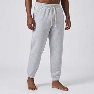 Pantalon de survêtement en molleton français 340G 100% polyester, poids moyen, décontracté, respirant, écologique, uni, logo personnalisé, unisexe, automne - Product Image 1