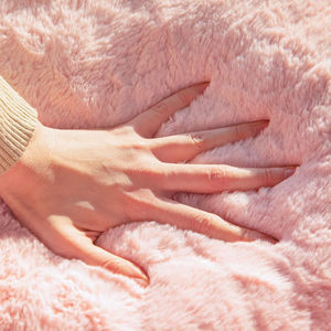 Sofá Puff Moderno con Forma Floral para Adultos, Ultra Suave, con Reposabrazos, Silla de Lectura Grande para Sala de Estar o Dormitorio, Puff de Felpa Rosa - Product Image 4