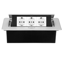 Prise de table escamotable avec 3 prises CA, 2 ports USB (A + Type-C), 20A CE pour tables de conférence