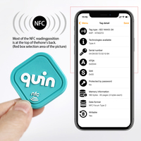 Écusson en caoutchouc PVC personnalisé étiquette NFC lisible en silicone étiquette RFID patch en silicone transparent