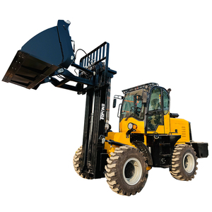 יצרן סיני מלגזות שטח 4x4, מלגזות דיזל 4 טון, מלגזות שטח עם כף 4 ב-1 - Product Image 4