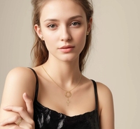 Collier Croix Couronne d'Épines Minimaliste en Acier Inoxydable Plaqué Or et Argent pour Femme - Accessoire Tendance Inspire Jewelry