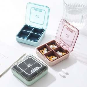 Boîte à médicaments de voyage en plastique sans BPA avec logo personnalisé, cadeau promotionnel, design classique multifonctionnel, étui à pilules portable - Product Image 6