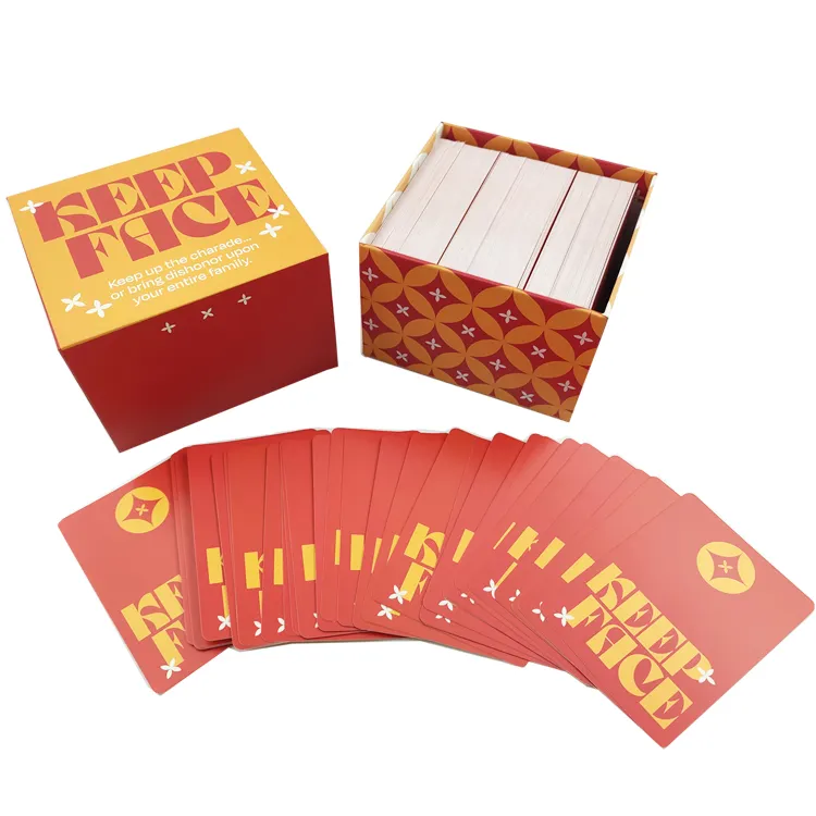 Factory OEM Custom Printing Affirmation Paper Card Set With Box Poker Deck Games Playing Cards