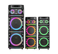 Haut-parleur de karaoké sans fil puissant 2000W avec USB et Aux, micro intégré, LED RGB, 2 micros portables, grand format en plastique, portable