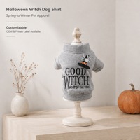 Nouvelle arrivée : adorable sweat-shirt en polyester pour petits chiens et chats, costume de sorcière pour Halloween, idéal pour les fêtes et les séances photo.