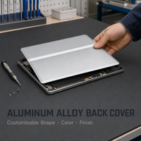 Coque arrière pour tablette PC en alliage d'aluminium moulé sous pression, usinée CNC, anodisée, coque arrière pour tablette, pour ordinateur portable, sur mesure OEM ODM