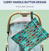 Sac à couches imperméable réutilisable, pochette humide/sec pour couches lavables, organisateur d'essentiels pour bébé, sac de voyage suspendu pour poussette