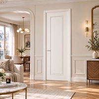 Porte intérieure en bois composite mélaminé pour hôtel, appartement, projet, en stock, design personnalisé