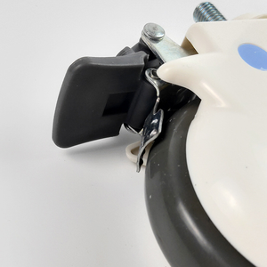 Wbd 3 इंच tpr अरंडी अस्पताल मेडिकल बेड कैस्टर व्हील्स 5 इंच 125 मिमी स्विस प्लेट कैस्टर रबर स्टील ओएम अनुकूलन योग्य - Product Image 3