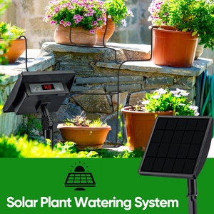 Solar-Powered Plant Watering System with 2000mAh Battery <b>Timer</b> Adjustable Flow Plastic Construction - Product Image 3