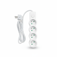 Prise 16A, interrupteur à 4 positions, 4 prises électriques pour usage domestique, longueur de câble de 1,5 m, prise 16A